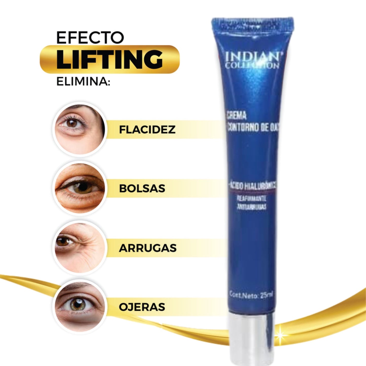 Crema Contorno De Ojos Anti Arrugas en Roll On -